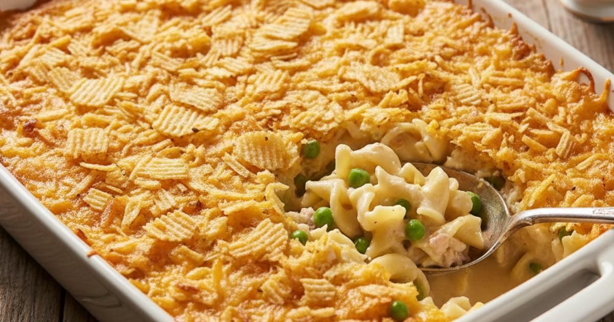 Old-Fashioned Tuna Noodle Casserole: A Classic Comfort Food Recipe Everyone Loves