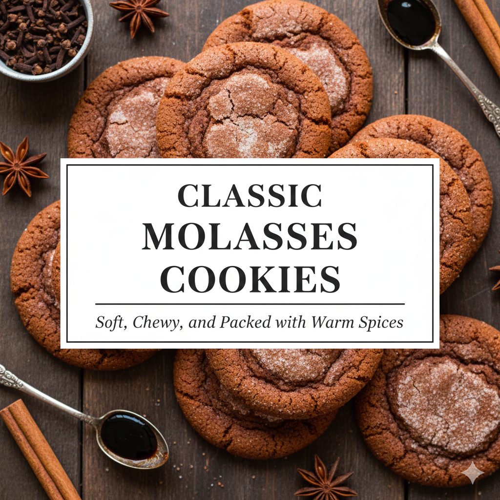 Classic Molasses Cookies: Soft, Chewy, and Packed with Warm Spices