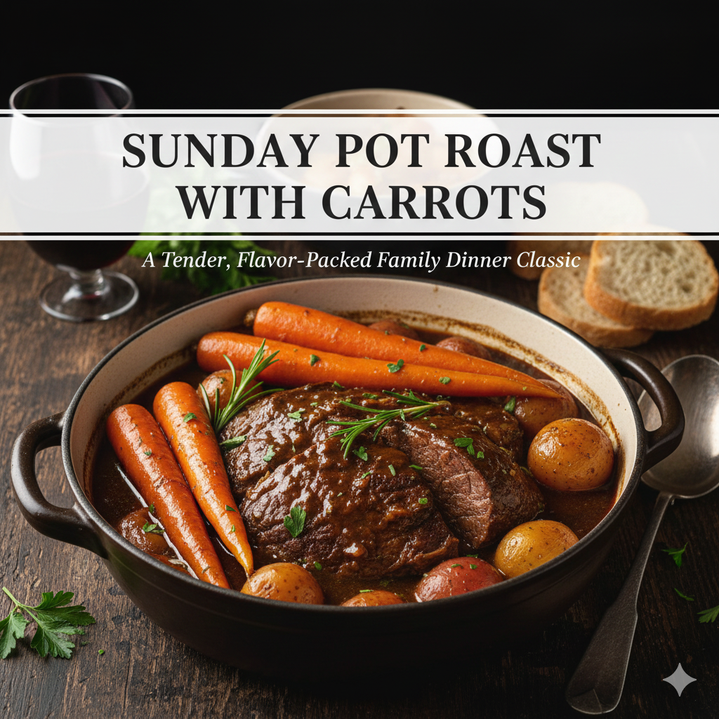 Sunday Pot Roast with Carrots: A Tender, Flavor-Packed Family Dinner Classic