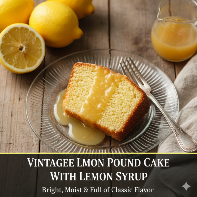 Vintage Lemon Pound Cake with Lemon Syrup: Bright, Moist & Full of Classic Flavor