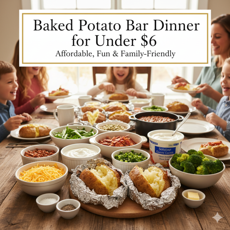 Baked Potato Bar Dinner for Under $6: Affordable, Fun & Family-Friendly