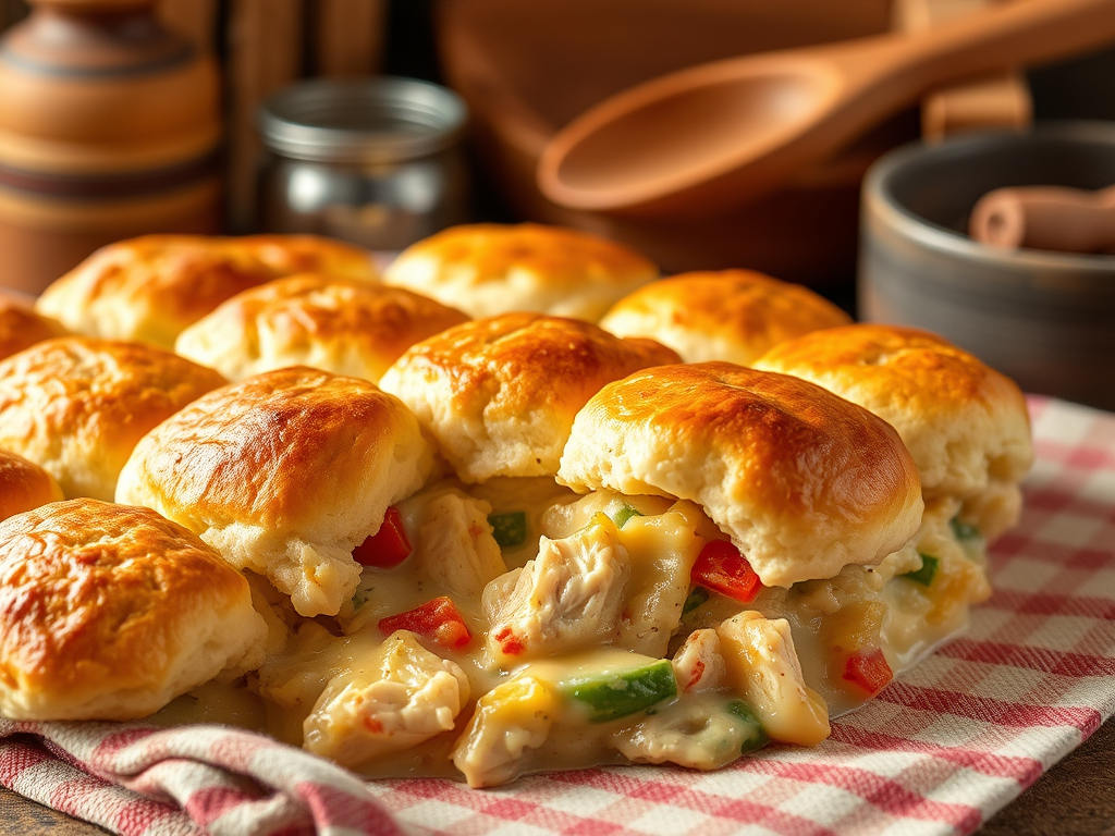 Biscuit-Topped Chicken Pot Pie Casserole: Cozy, Creamy & Family-Favorite