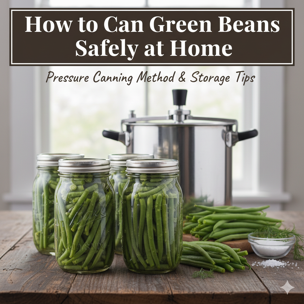 How to Can Green Beans Safely at Home: Pressure Canning Method & Storage Tips