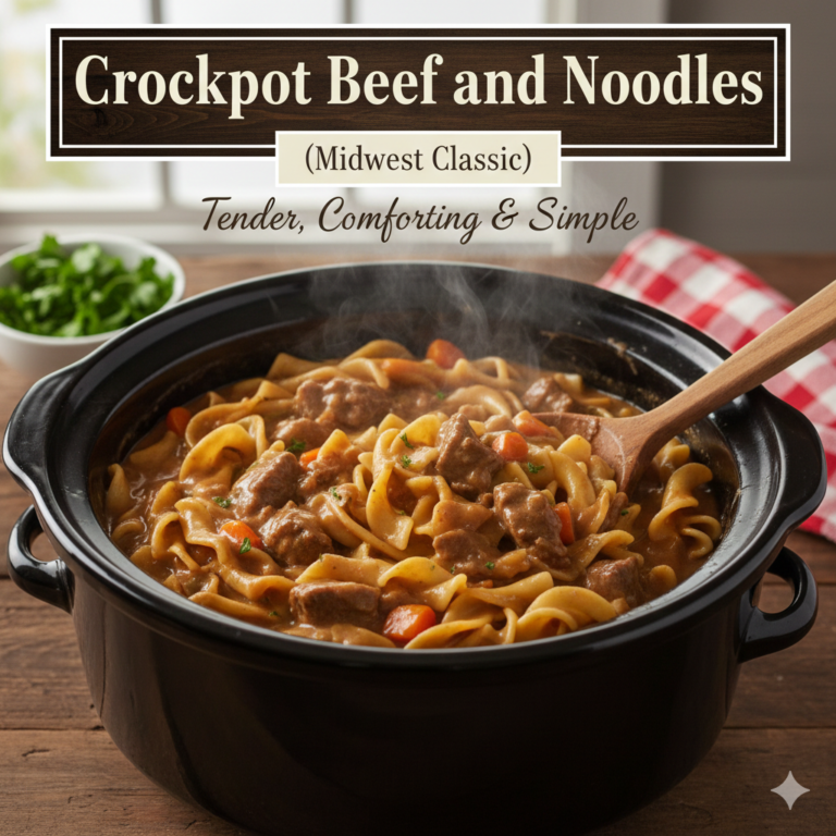 Crockpot Beef and Noodles (Midwest Classic): Tender, Comforting & Simple