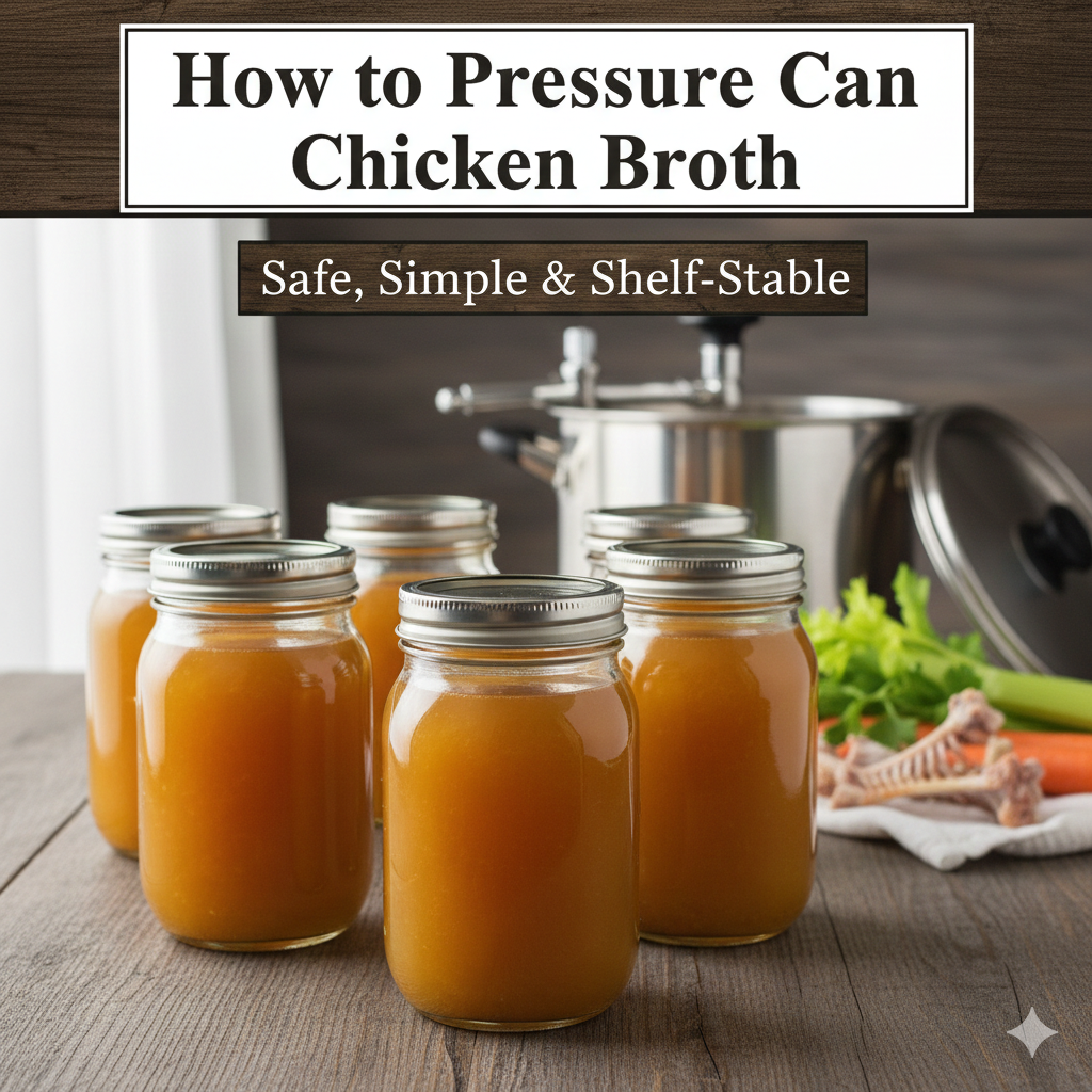 How to Pressure Can Chicken Broth at Home: Safe, Simple & Shelf-Stable