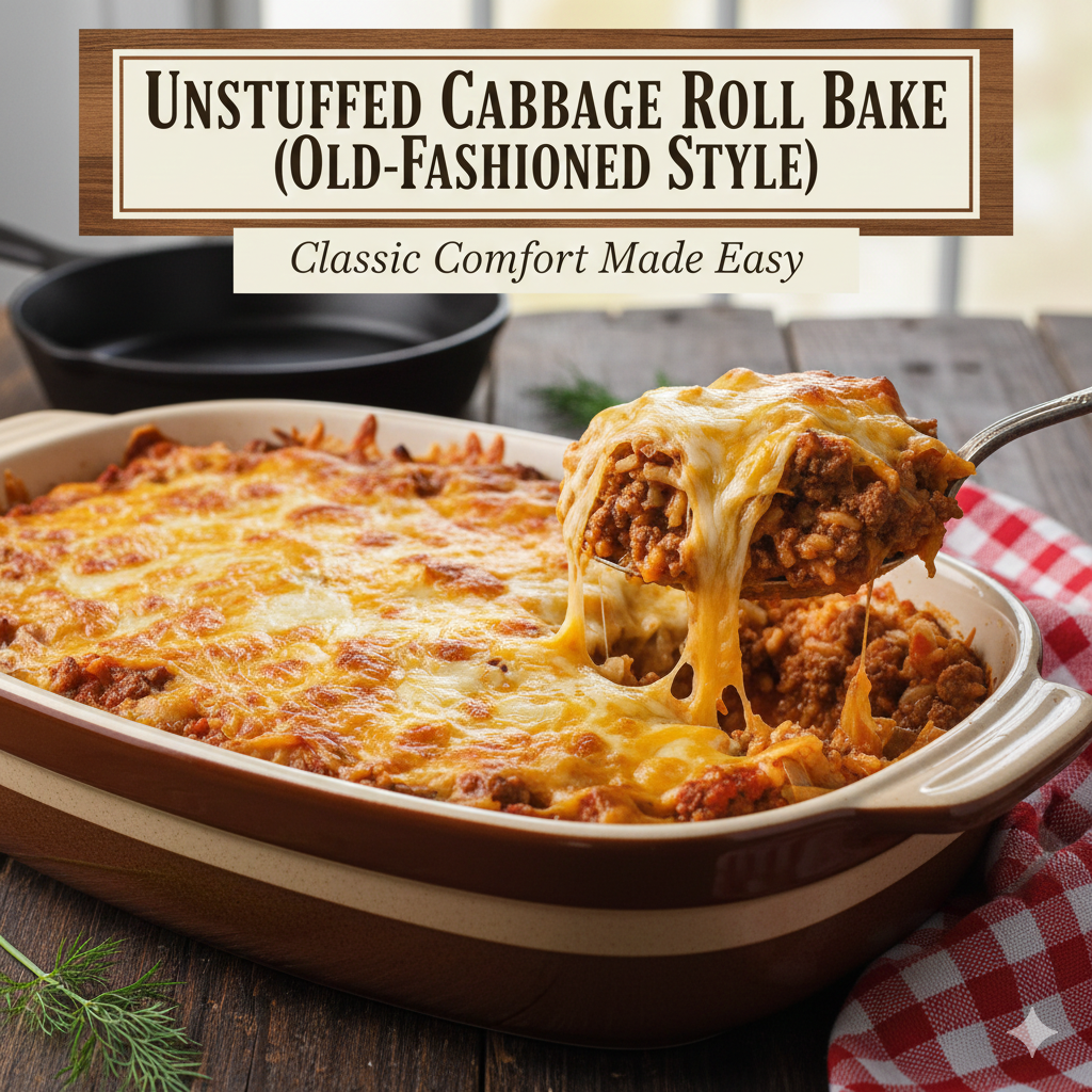 Unstuffed Cabbage Roll Bake (Old-Fashioned Style): Classic Comfort Made Easy
