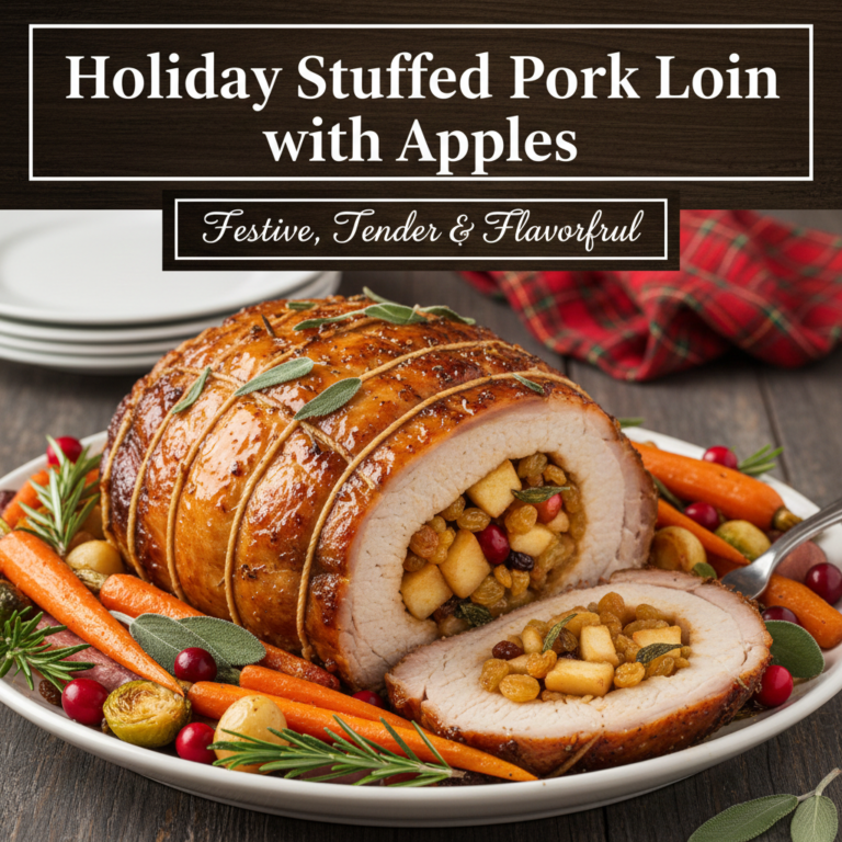 Holiday Stuffed Pork Loin with Apples