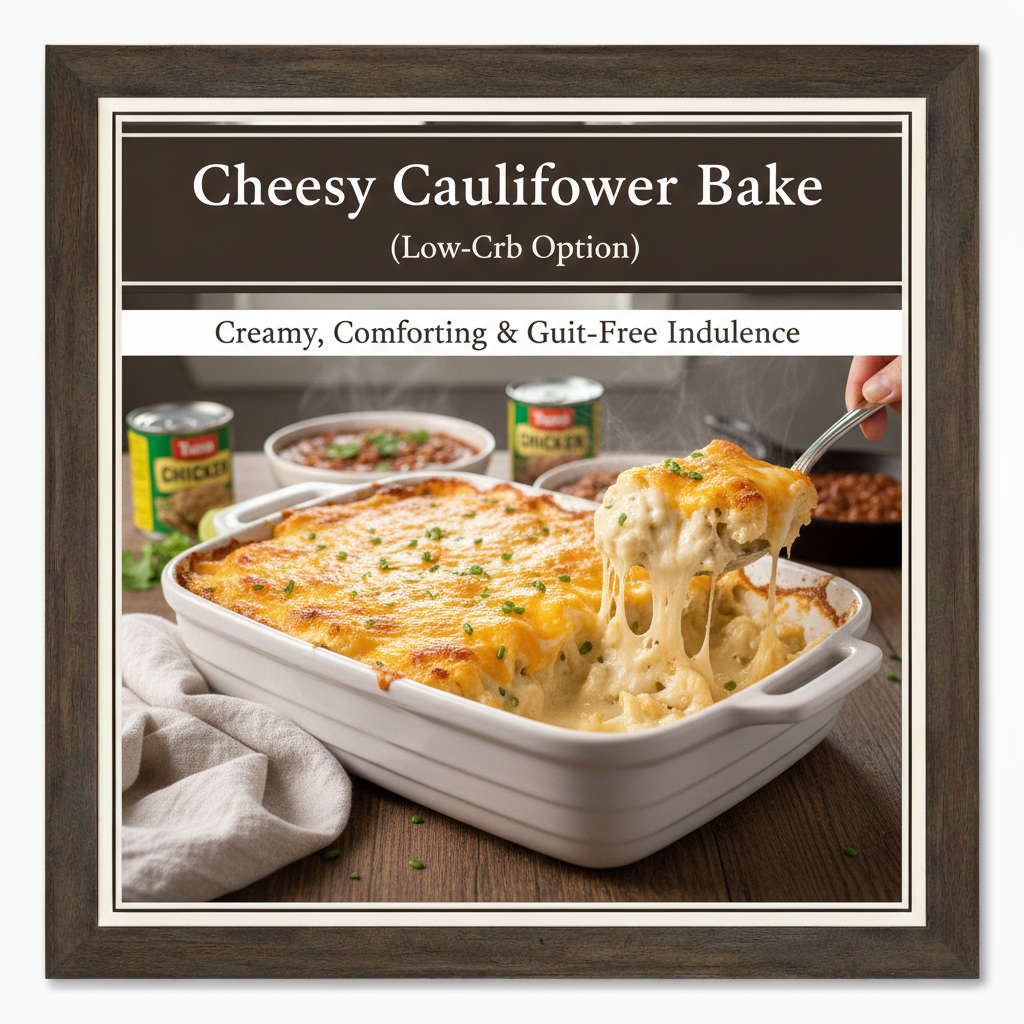 Cheesy Cauliflower Bake (Low-Carb Option)