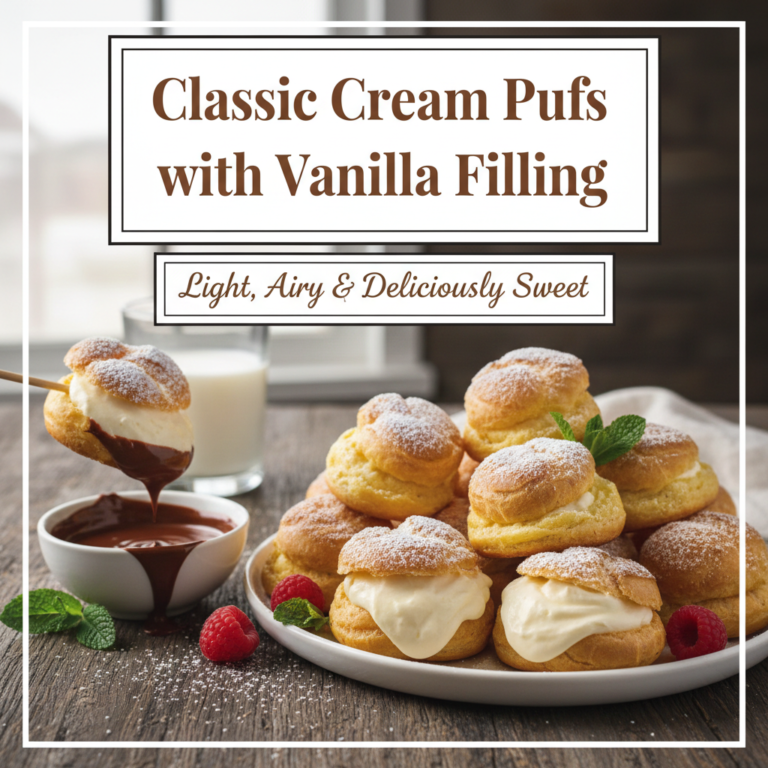 Classic Cream Puffs with Vanilla Filling