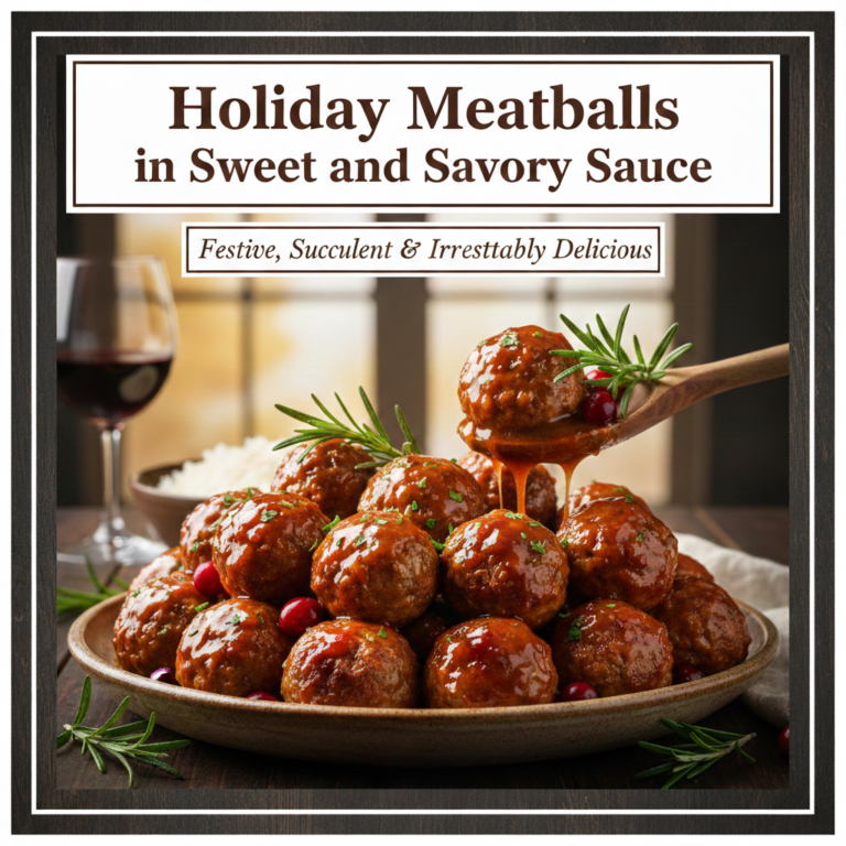Holiday Meatballs in Sweet and Savory Sauce