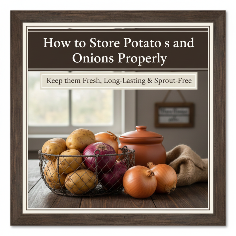 How to Store Potatoes and Onions Properly