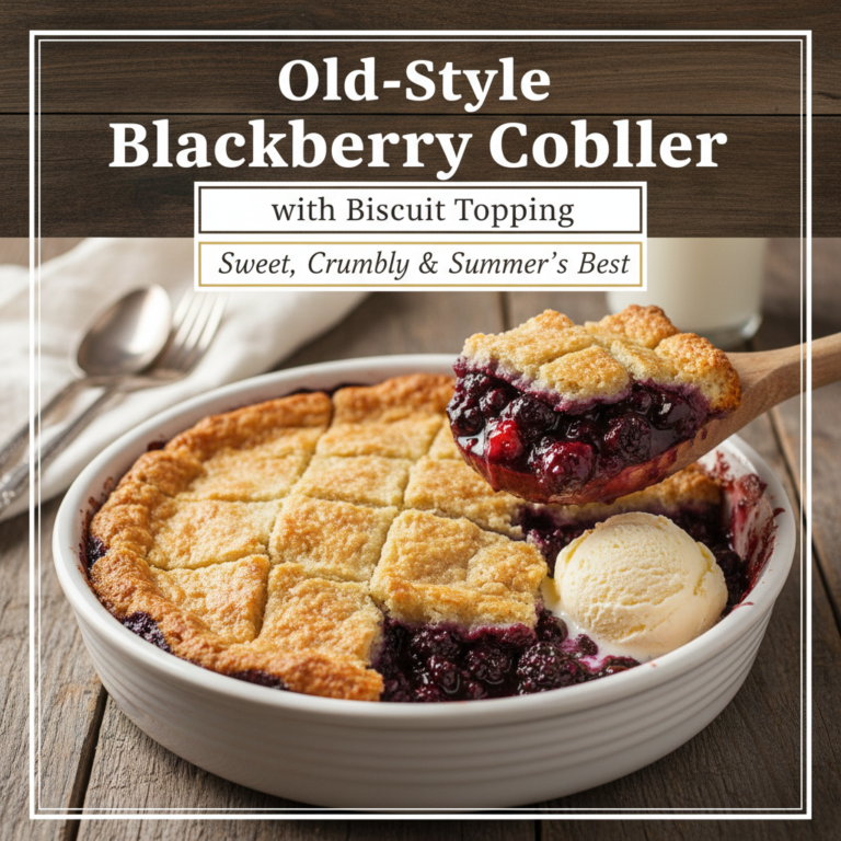 Old-Style Blackberry Cobbler with Biscuit Topping