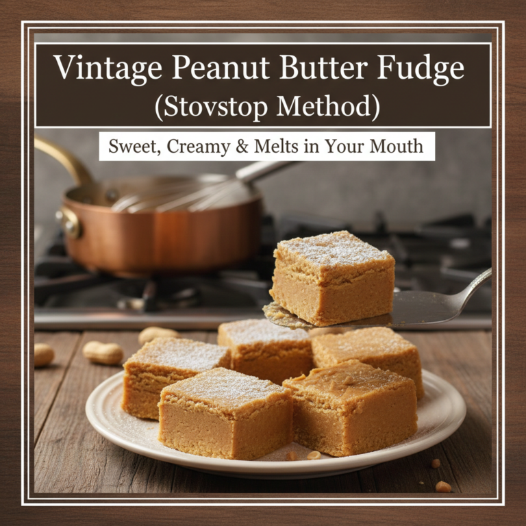 Vintage Peanut Butter Fudge (Stovetop Method)
