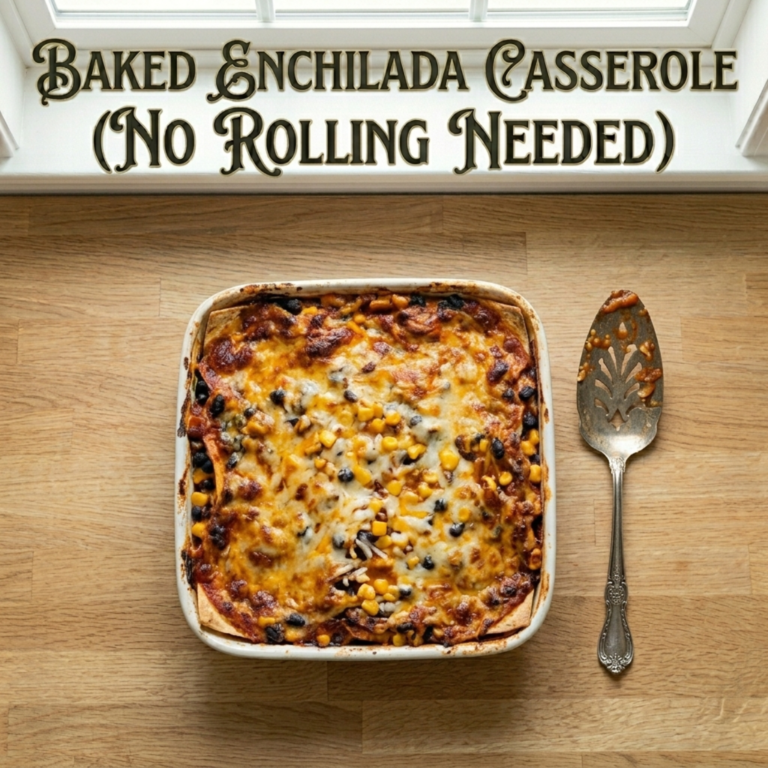 Baked Enchilada Casserole (No Rolling Needed)