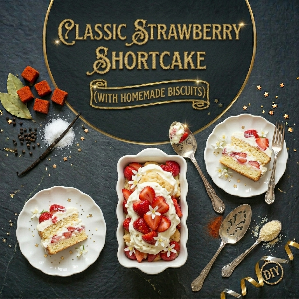 Classic Strawberry Shortcake with Homemade Biscuits