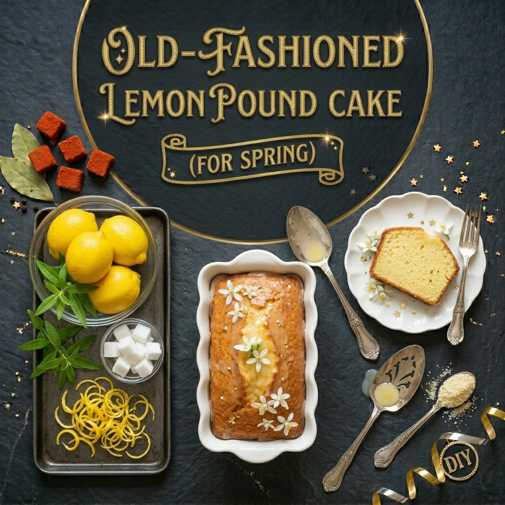 Old-Fashioned Lemon Pound Cake for Spring